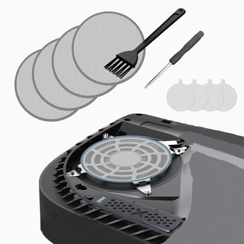PS5 dust Cover Set High-Density Mesh Kit with Cleaning Brush Heatsink Barrier for Slim Accessories Compatible with PlayStation 5 Digital