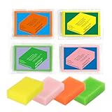 SunSun Sponge Kitchen Sponges, Made in Japan All Surface Scratch-Free Odor Resistant Durable Long-Lasting Sponge for Dishwashing, Pastel Color, 4 Count