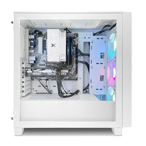 CORSAIR - PC Gamer iCUE AMD 4060 White - MSI GeForce RTX 4060 8GB - Corsair 3000D Airflow RGB White - Scheda madre ASUS A520M-A CSM - Corsair Vengeance 2X8GB DDR4 3600 - SSD 1TB - Windows 11 Pro - PC Desktop - Immagine 1