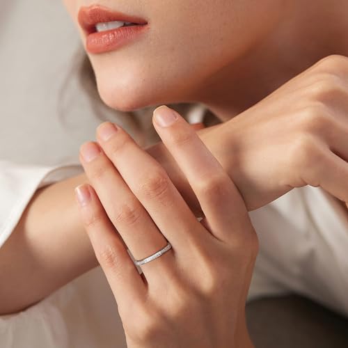 925 Sterling Silver Rings for Women, Cubic Zirconia Engagement Rings, 925 Sterling Silver Promise Rings, Anniversary Jewelry, Ring Size 5-102