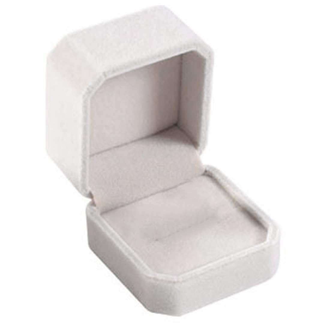 Reccisokz Reccisokz 1 Articulo Porta alianzas boda Joyero para anillo,caja anillos boda, caja de terciopelo, embalaje de regalo, caja de regalo,caja anillo compromiso para propuesta de matrimonio (Blanco)