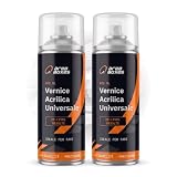 Area Boxes Vernice Trasparente Spray per Fari Auto | Pack 2 Bombolette x 400 ml | Finitura trasparente 2K Alto Lucido | Adesione al Policarbonato | Protezione UV