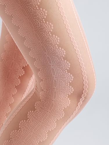 Image of Sahabowi Women Tights, Sheer High Waist Pantyhose, Vintage Control Top Stockings, Siwa7