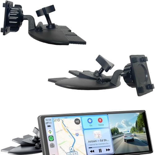 ARMOLABX CD Slot Mount for CarPlay Screen, [Heavy-Duty] 360° Rotation CD Mount for CarPlay Screen Compatible with GPS 7-11” Monitors