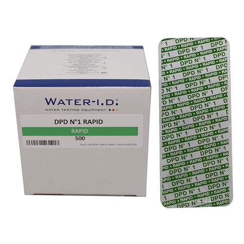 HAF® 500 compresse di prova DPD No1 Rapid per tester sfusi. Determinazione chimica precisa del valore del cloro libero e del bromo. Qualità: Made in Germany. Quantità: 50 blister da 10 compresse