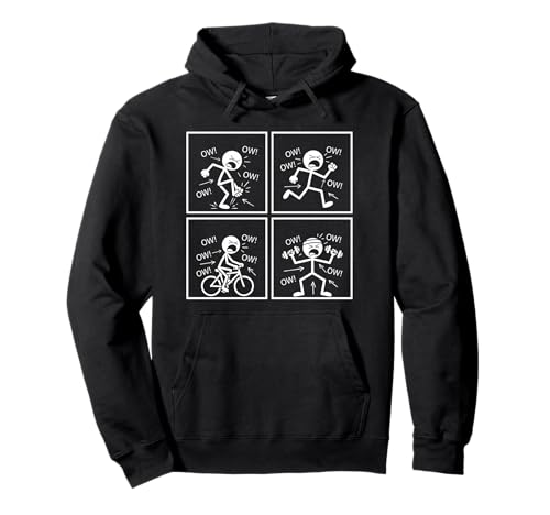 Ow Ow Ow Ow Stickman Figure Humorous Chronic Pain Awareness �p�[�J�[
