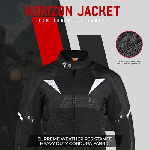 Image of J.A.G. JAG Mesh Motorcycle Jacket-Biker Jacket-CE Armored Motorbike Jacket Men-High Visibility Breathable Riding Jacket