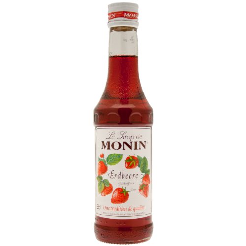 Monin Strawberry Syrup, 250 ml Bottle