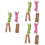 Toddmomy 6 Stück Sportspielzeug Kinderspielzeug Chinesisches Springseil Für Kinder Holz Teenager-Springseil Mädchen-Springseil Sportunterricht Ausrüstung Elastisches Band