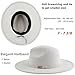 Pro Celia Wide Brim Fedora Hat for Men Women Big Rancher Felt Hat (US, Alpha, One Size, Belt-Ivory)