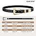 Women's Leather Belts for Jeans Pants Fashion Leather Waist Belt Ladies Dress Belts with Gold/Silver Buckle