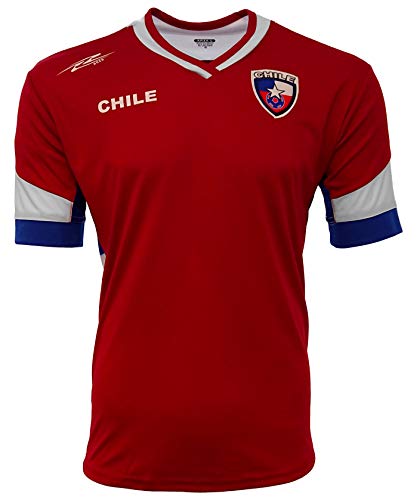 ARZA Chile Soccer Jersey Red Slim Fit (Large)