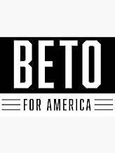 Beto for America 2020 Logo - Sticker Graphic - Political Funny Bumper Sticker for Cars Windows Trucks