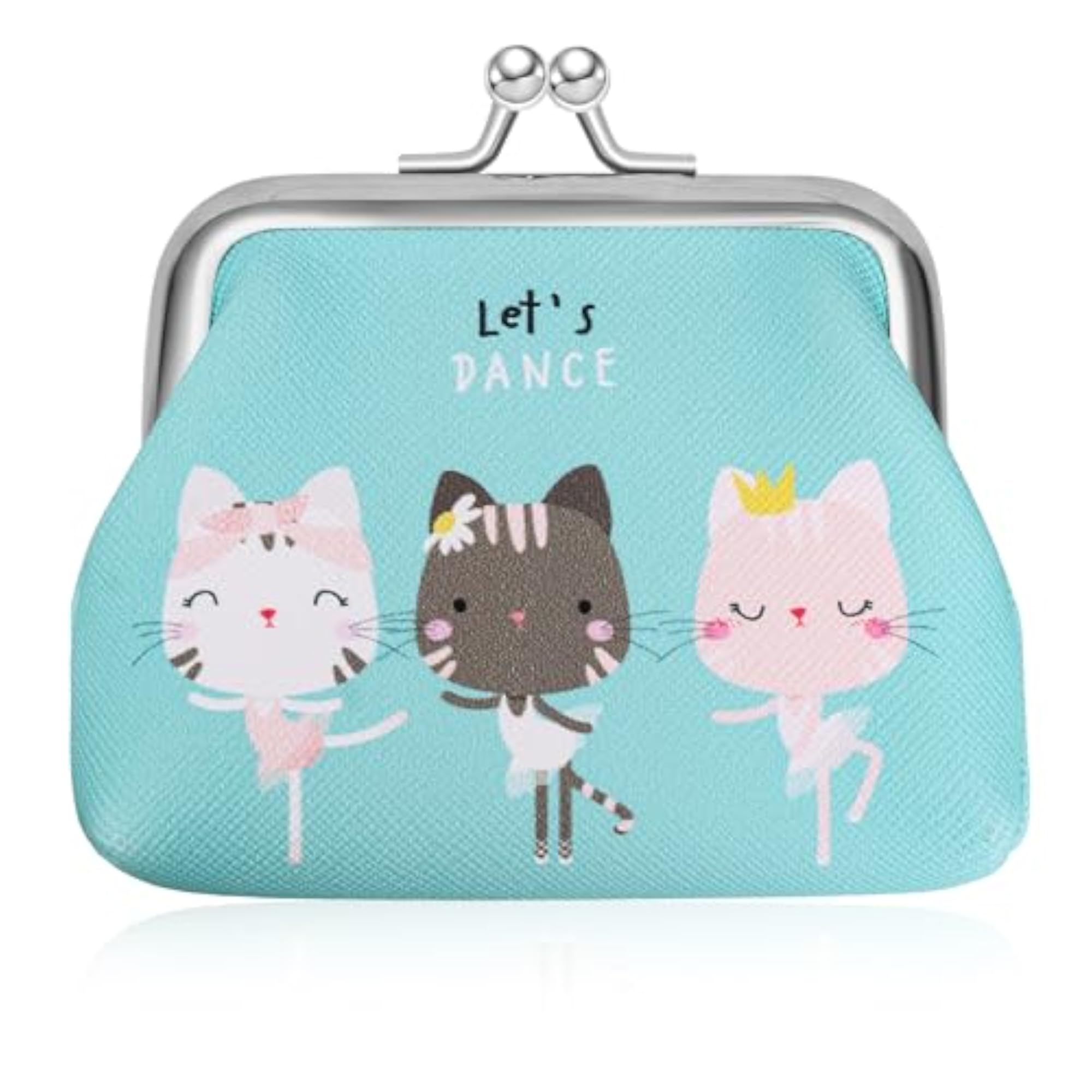 Cute Kiss-Lock Change Purse, Mini Coin Pouch for Women