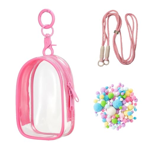 NHQZ Transparenter Rucksack,Labubu Rucksack mit Schulterriemen und Schnalle,Labubu Schutz,barbie rucksack,Puppen-Rucksac...