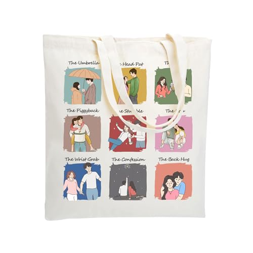 WZJHCL Koreanische Drama-Tragetasche K-Drama Lover Tote Shopping Bag K-Drama Addict Wiederverwendbare Einkaufstasche K-Drama Fans Geschenk, Koreanische Tragetasche, Large