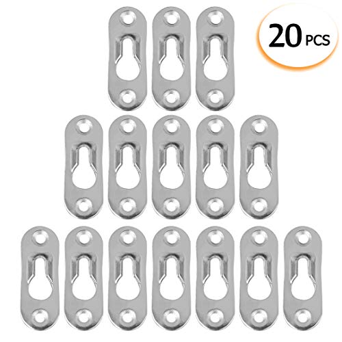 Pattes de fixation murale pour tableaux/miroirs/armoirs - en métal - 44 x 16 mm Cover