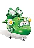 Super Wings - 6'' Deluxe Transforming Supercharged Mira Airplane Toys | Plane to Robot | Toy Plane Vehicle Gift for Preschool Kids 3 4 5 year old Boys Girls | Light and Sound Effects, Green