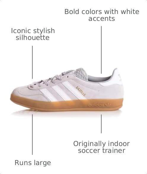 Image of Adidas Originals Gazelle Indoor Mens Sneaker (Grey Cloud White Gold Metallic, 7)