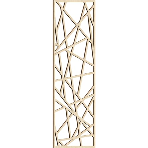 Image of Conway Decorative Pierced Fretwork Wood Wall Panels, 17 3 /8 inchW x 44 3 /8 inchH x 1 /4 inchT, Birch