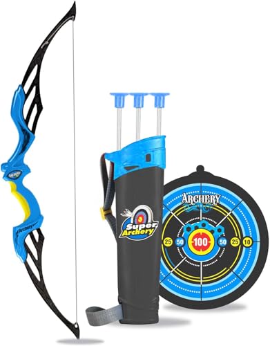 Image of Heavy Duty Bow Arrow Set for Kids Age 5-12 Years Outdoor Target Game Archery
