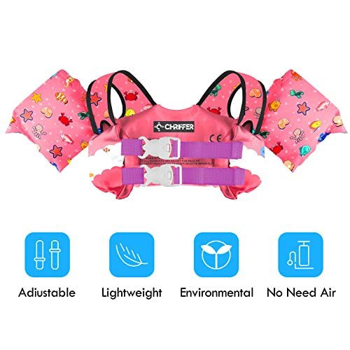 image for Chriffer Kids Swim Vest Life Jacket for 30-55 Pounds Boys and Girls, T