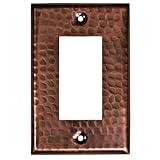 Monarch Pure Copper Hammered Single Rocker Wall Plate / Switch Plate