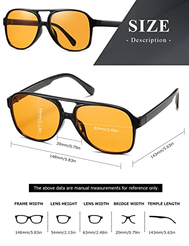 Classic Vintage Aviator Sunglasses for Women Men Large Frame Retro 70s Sunglasses2