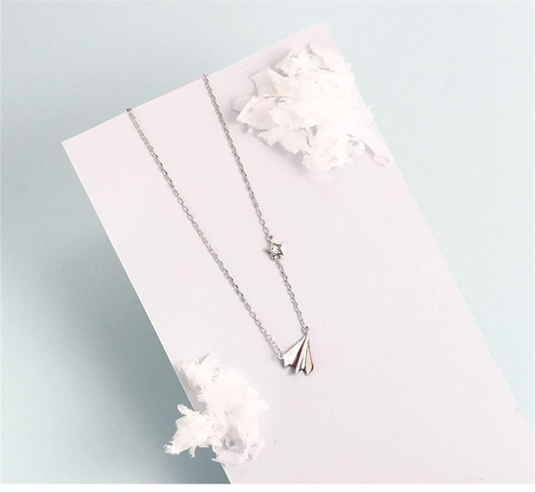 Childhood Paper Airplane Necklace Jewelry
