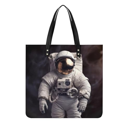 Sac fourre-tout voyage imperméable : grand sac à main blanc motif astronaute
