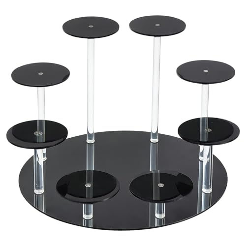 UXCell Acrylic Display Stand for Figures, 8-Tier Display Risers for Collectibles, Clear Acrylic Cupcakes & Pastry Showcase Stand by uxcell - Used condition - US$22.39