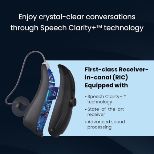 Image of Soundbright Hearing Aids - Discovery | Bluetooth Hearing Aids for Old Age with 3 Noise Cancelling Program, Protable Bluetooth Hearing Aids with Smart App Control, Hand-free Phone Call | 16 Channel Adjustable Frequency (Left Ear)