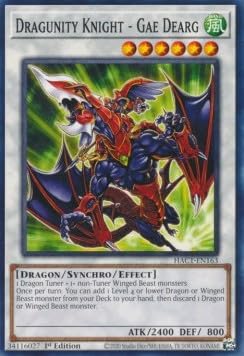 Dragunity Knight - Gae Dearg (V.1) HAC1-EN163 Common Englisch Boosterfrisch 1. Auflage - Hidden Arsenal: Chapter 1 - mit ReCollectibles-Versandschutz - für Yu-Gi-Oh!