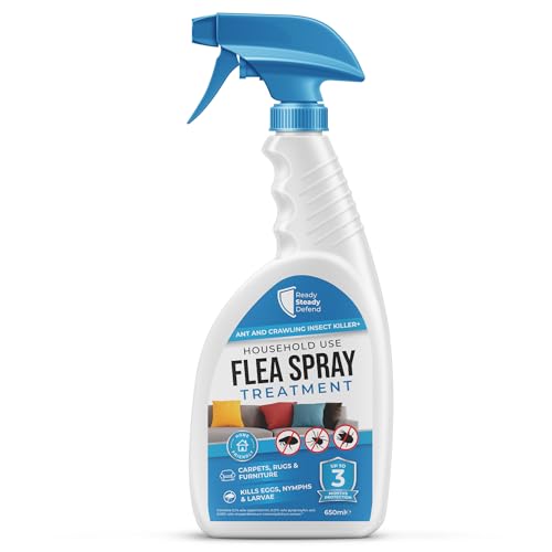 Flea Killer Spray | Suitable for Household Use | Treatment for The Home | Carpets, Furniture & Rugs | 500ml