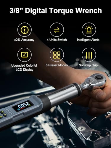 GROWNEER Digital Torque Wrench 3/8
