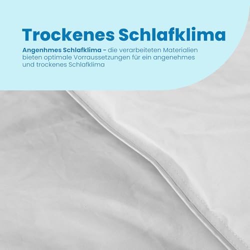 6. Bild von Bestlivings Daunen Federdecke Bettdecke Kassettendecke (1400g) - Winterdecke inkl. 80x80cm 100% Feder Kopfkissen - Daunendecke - ÖKO TEX 135x200 cm - Made in Germany Feder/Daune - 135x200 cm + 80x80 cm