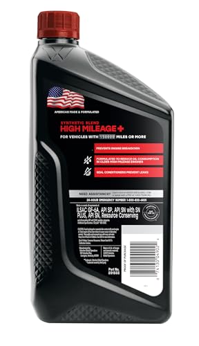 Image of Valvoline High Mileage 150K with Maxlife Plus Technology Motor Oil SAE 10W-30 1 QT, Case of 6
