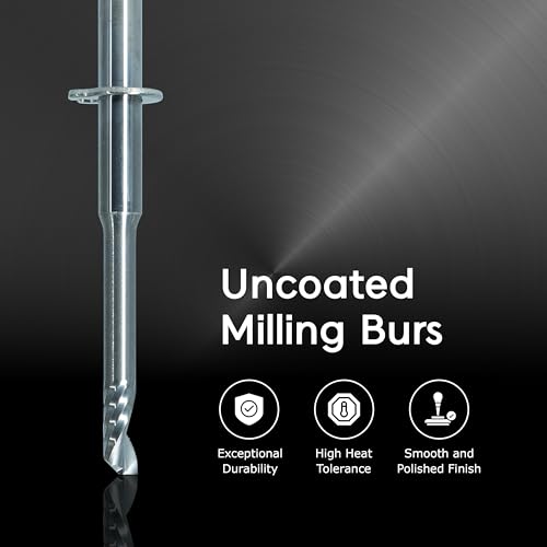 Image of HANSONG Milling Burs 2.5mm - VHF CAD /CAM Compatible (K5, R5, S1, S2) - Designed for PMMA, PEEK, Wax - 3mm Shank, Corner R, 1-Flute End Mill