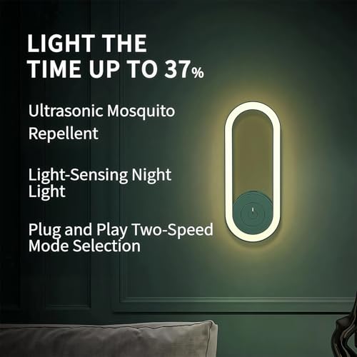Pawshield Ultrasonic Flea Device with Soft Indicator Light, Quiet Ultrasonic Sound Wave Technology for Home Environment, Easy Plug-and-Play Pet Behavior Support Device (Green)