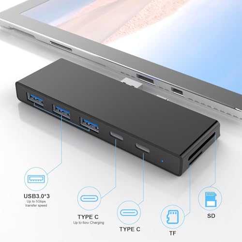 Hub Surface Pro 7 que soluciona la falta de puertos con carga PD de 60W integrada 2