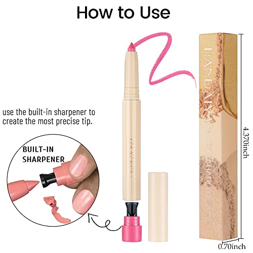 Bingbrush 3 Pcs Cream Eyeshadow Stick Eyeliner Pencil, Matte Metallic Pink Red Eyeshadow Stick,Twist-Up Design & Built-In Sharpener, Easy-To-Apply And Compact For Travel - Cruelty-Free And Vegan #TOP4