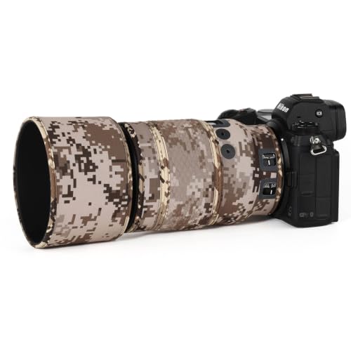 Image of CHASING BIRDS Lens Camouflage Waterproof Coat for NIKON Z MC 105mm F2.8 VR S Rainproof Lens Protective Cover Version IV (Brown Grid)