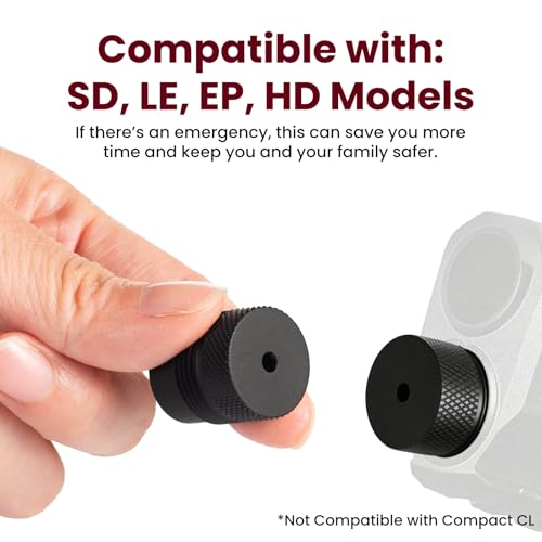 Image of ETZ Fast Cap Adapter for BYRNA SD LE EP HD XL, Aluminum CO2 Quick Release Cylinder Cover, Extended Grip Design No Tools Required, Quick Change Cartridge Cap Accessories, 1 Piece