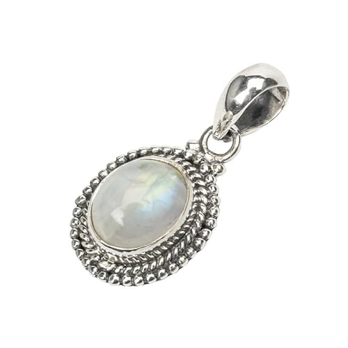 Ana Crafts Rainbow Moonstone Pendants for girl and women, 925