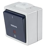 heizung notschalter aus Qualität made in Germany as - Schwabe Heizungsnotschalter beleuchtet mit 2 Leitungseinführungen, IP 54 Aussenbereich, grau, 62454