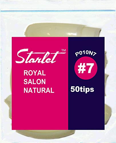 Starlet Royal Salon Natural Style 7 Nail Tips 50 -Count
