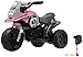 Jamara 460228 - Ride-on E-Trike Racer pink - 6V Akku, elektrisches Dreirad mit extra starkem Bürstenmotor, Stahlhinterachse, Stahlvordergabel, LED Frontlicht, Musik, ca. 1 Std. Fahrzeit, rosa