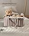 Blissful Diary Baby Diaper Caddy Organizer, Stylish Storage Basket for Newborn Essentials and Diaper Station, Gift for Baby Shower and Registry Must-Have, Sand