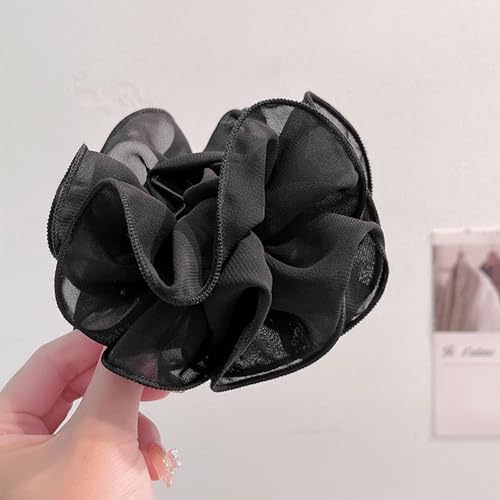2PCS Large Chiffon Rose Hair Claw Clip miniatura 5