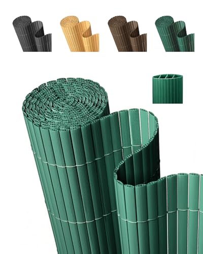 paramondo Canniccio PVC Recinzione Frangivista Triplo Rinforzo Paravista, Resistente ai Raggi UV Resistente, Impermeabile, Protettivo Frangivento per Giardino, Balcone & Terrazza, 80 x 500 cm, Verde